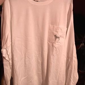 Victoria’s Secret PINK XL White Long Sleeve Shirt